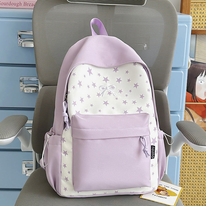 Cartoon-Themed Star-Patterned Backpack Kalsten