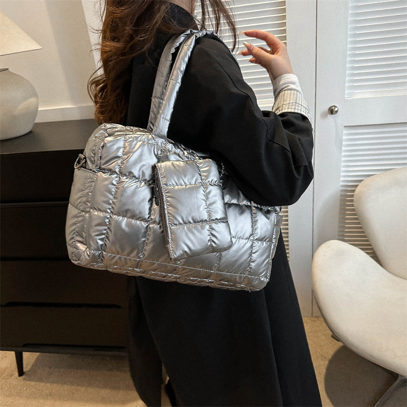 Puffer-Style Weekender Bag