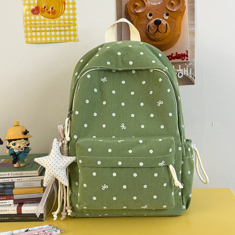 Casual Polka Dot Patterned Backpack Kalsten