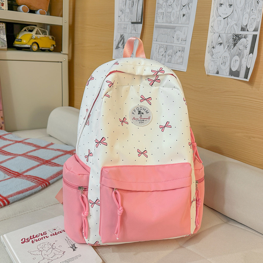 Stylish Bow-Embellished Casual Backpack Kalsten