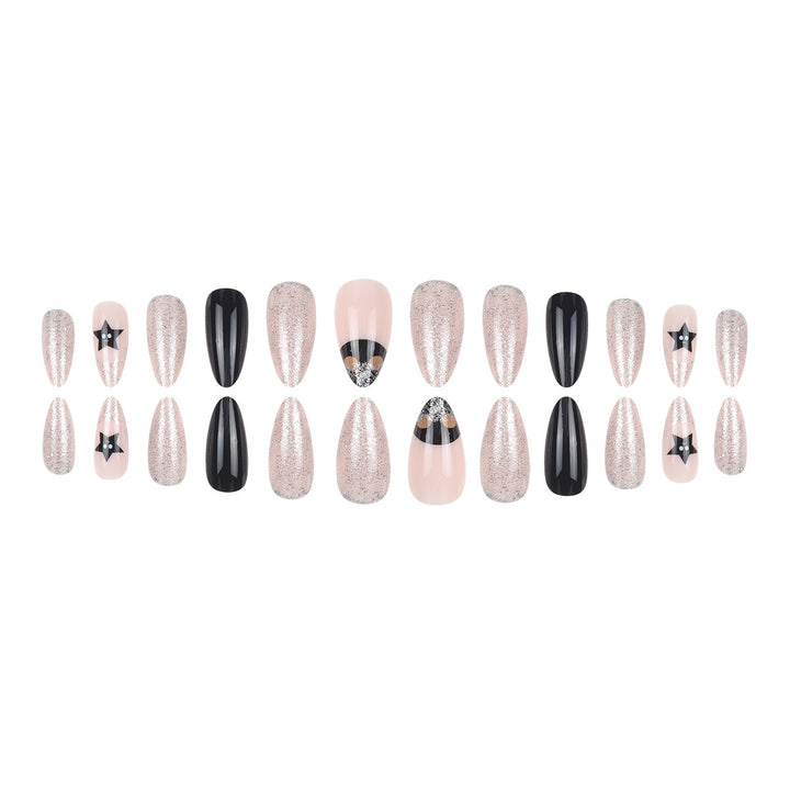 Glamorous Glittery Stiletto Press-On Nails Kalsten