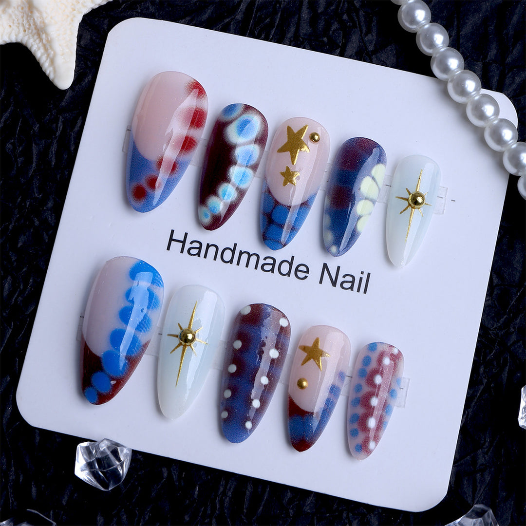 Handcrafted Artifical Nails with Unique Design Kalsten
