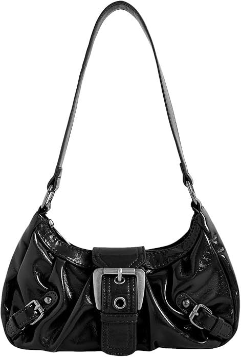 Shoulder bag with trendy design and decorative buckle closure Kalsten