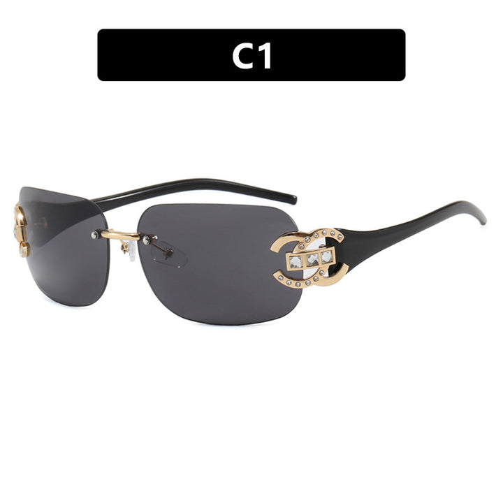 Women's fashionable sunglasses with luxurious geometric frame and protective UV filter Kalsten