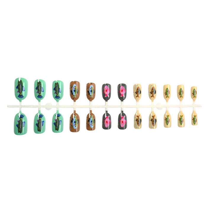 Creative nail art set with colorful animal designs Kalsten