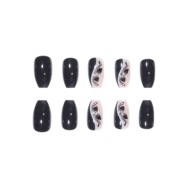 Elegant Floral Nail Art Extensions Kalsten