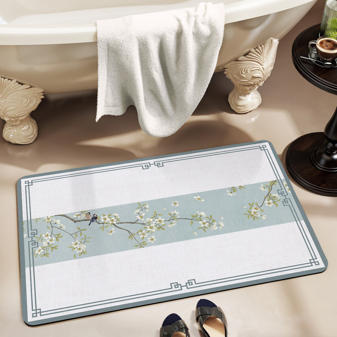 Elegant Geometric Bathroom Mat Kalsten