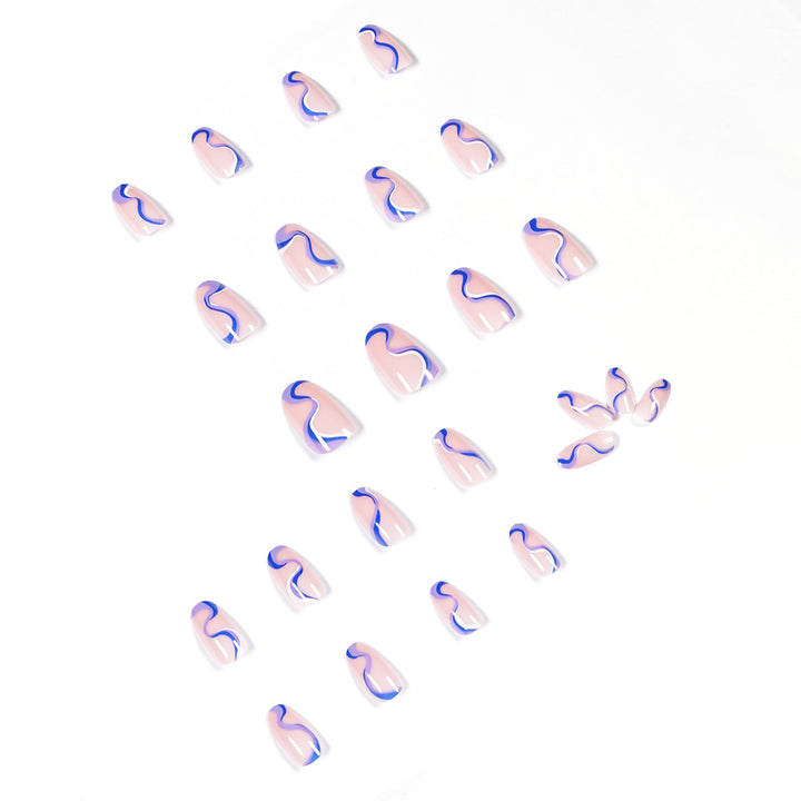Creative Nail Art with Wave Pattern Kalsten
