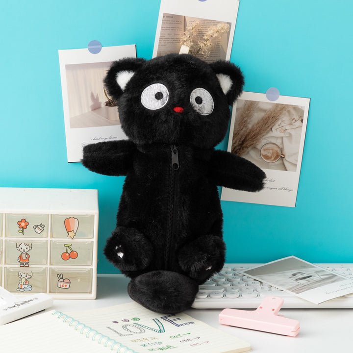 Cute Plush Cat-Themed Pencil Case Kalsten
