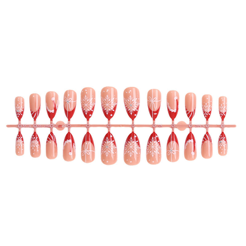 Artificial nail set with festive winter motifs and elegant accents Kalsten