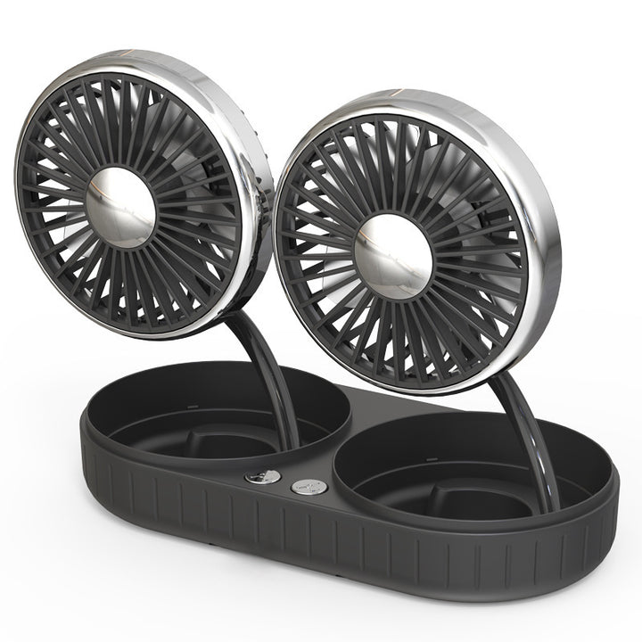 Dual-Head Portable Cooling Fan with Adjustable Speed Kalsten