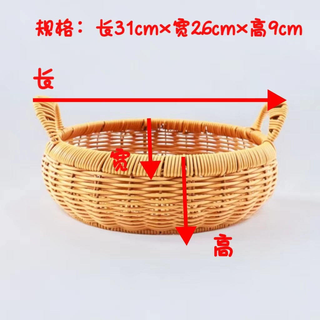 Women's storage basket with handle made of willow Kalsten