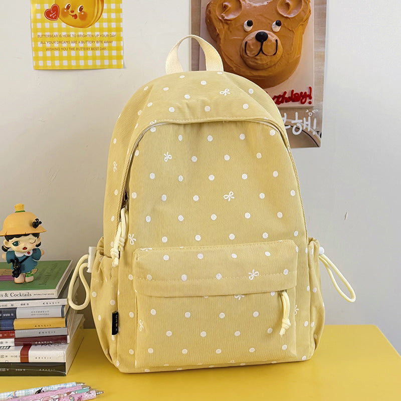 Casual Polka Dot Patterned Backpack Kalsten