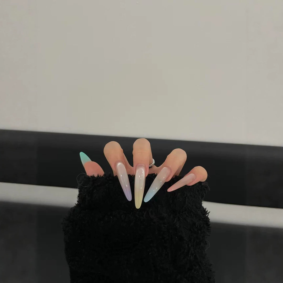 Stiletto Nail Extensions with Gradient Finish
