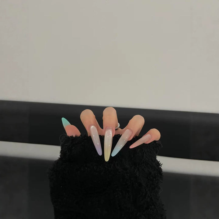 Stiletto Nail Extensions with Gradient Finish