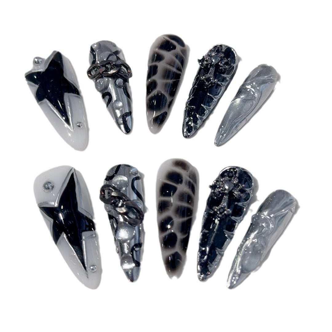 Gothic Themed Press-On Nail Set