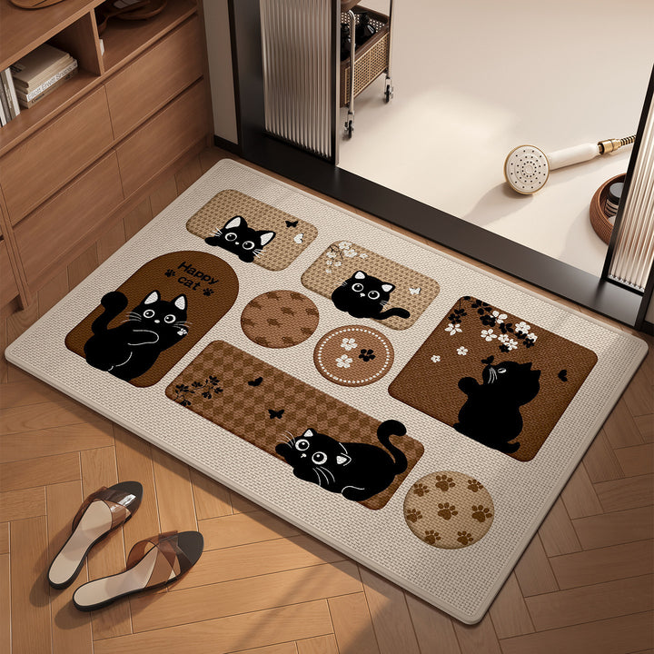 Cat-Themed Decorative Indoor Mat