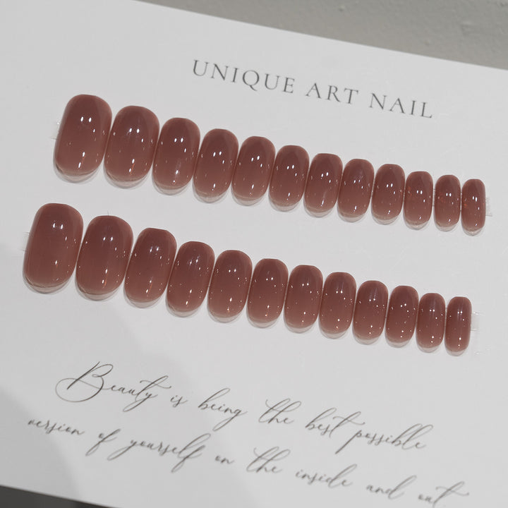 Glossy Oval Press-On Nails