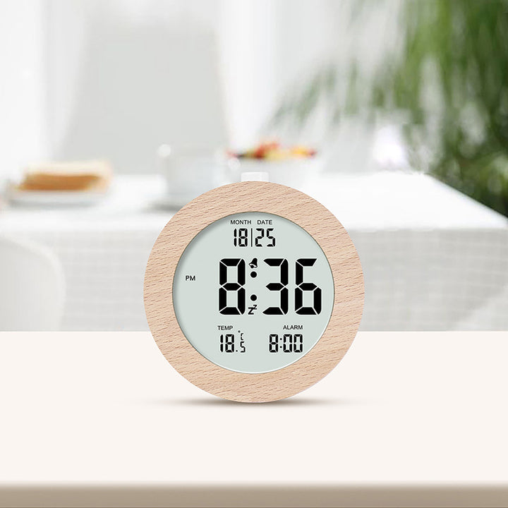 Digital wood alarm clock with temperature display Kalsten