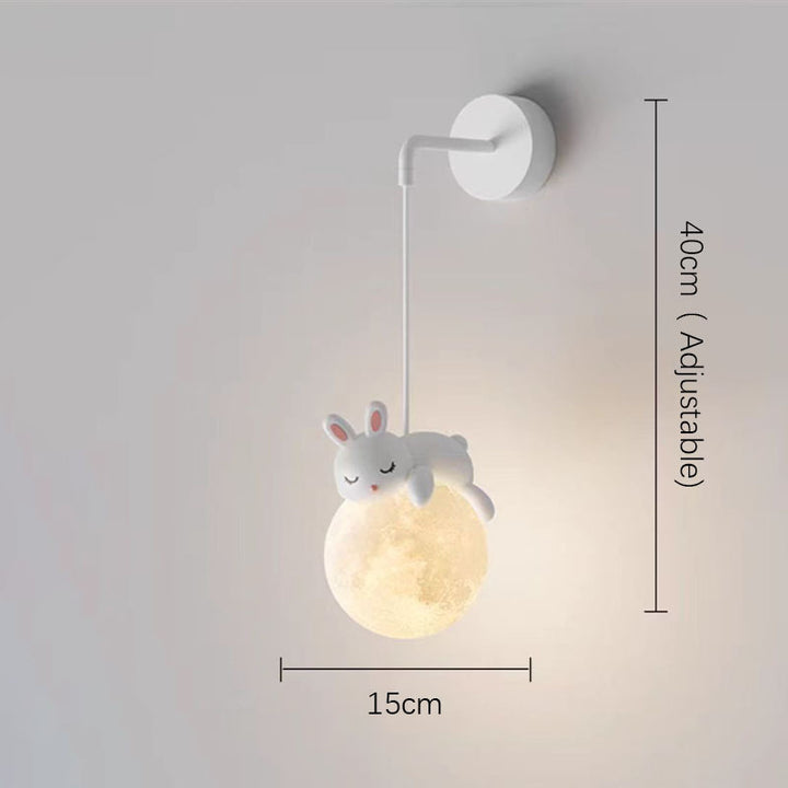 Hanging Moon and Rabbit Pendant Light