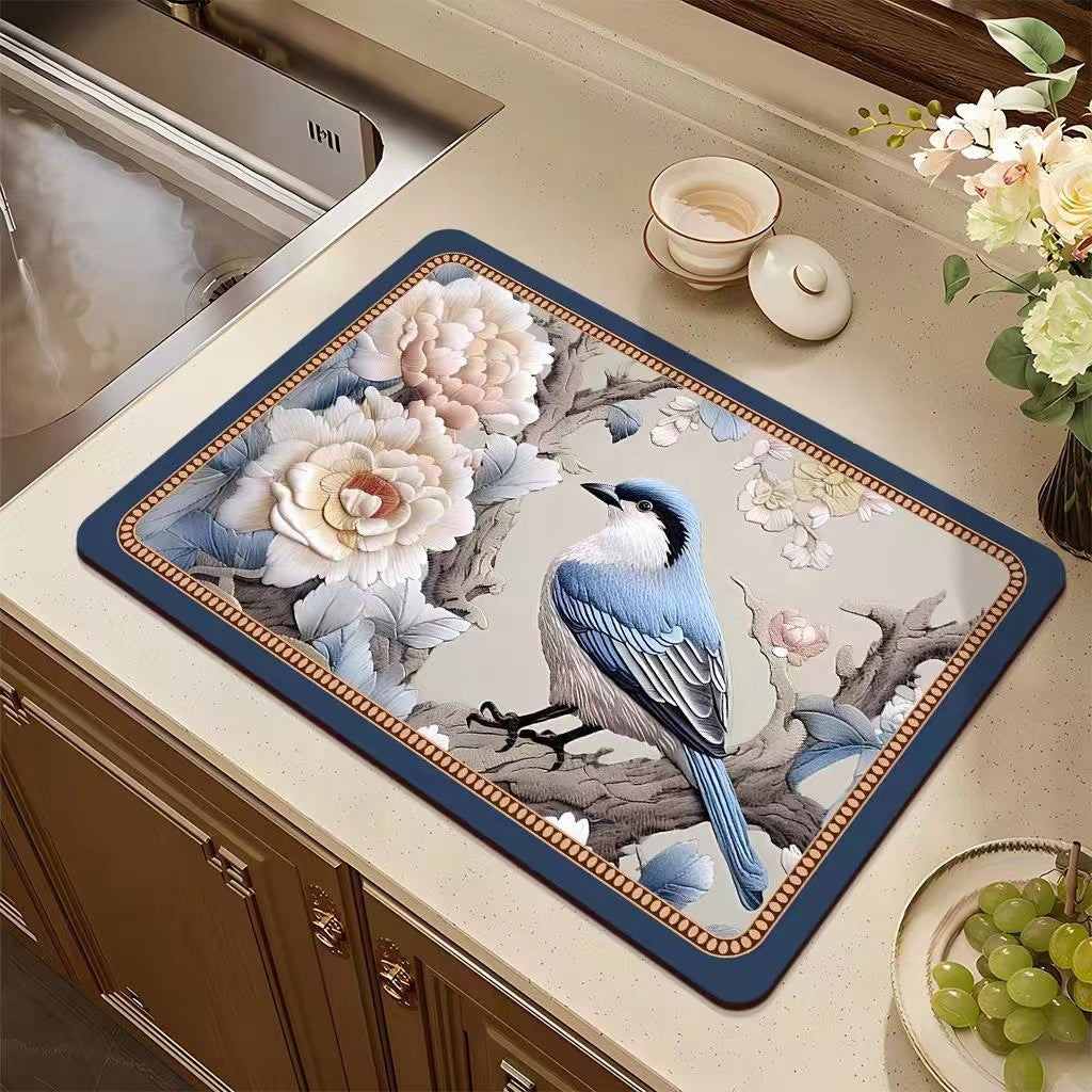 Floral Pattern Kitchen Mat Kalsten