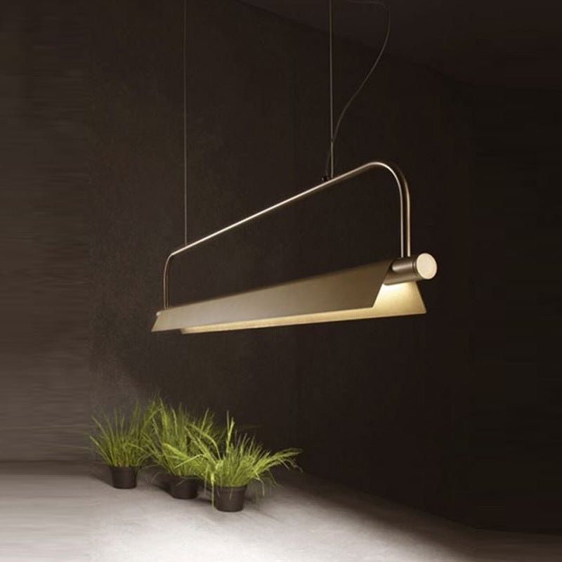Modern Minimalist Linear Hanging Light Fixture