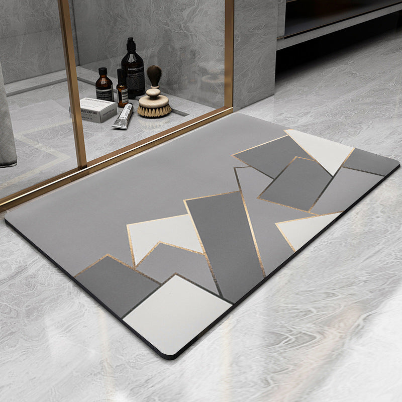 Geometric Pattern Bath Mat