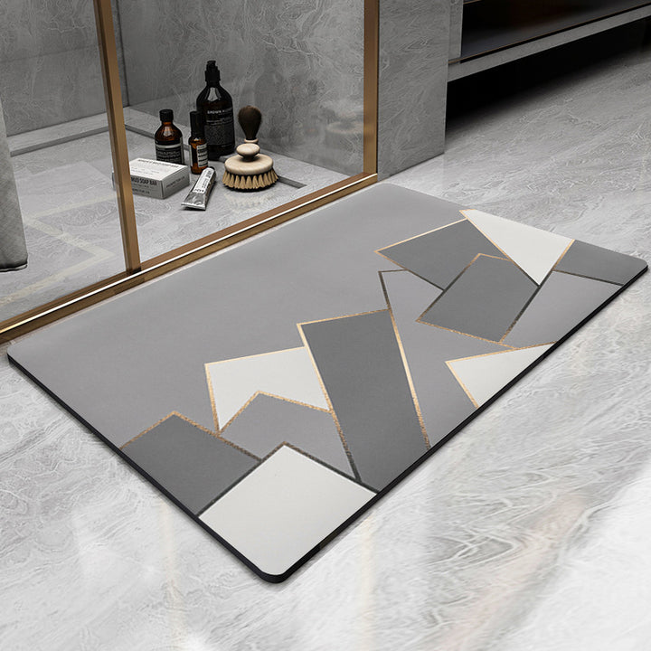 Geometric Pattern Bath Mat