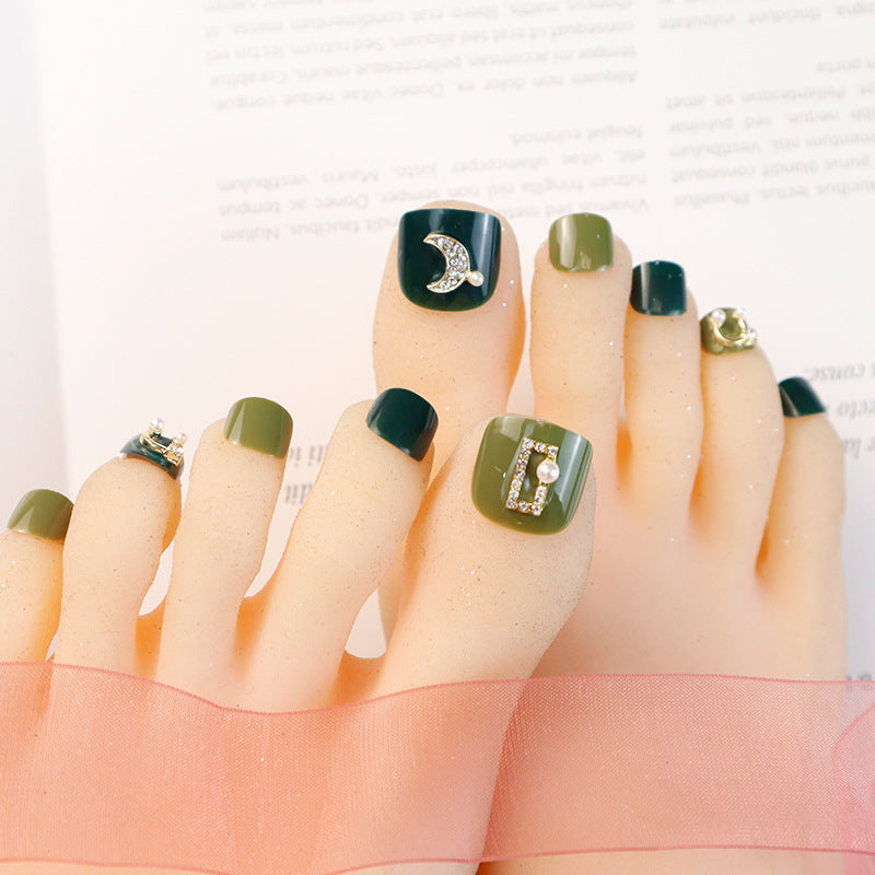Decorative Press-On Toenail Set