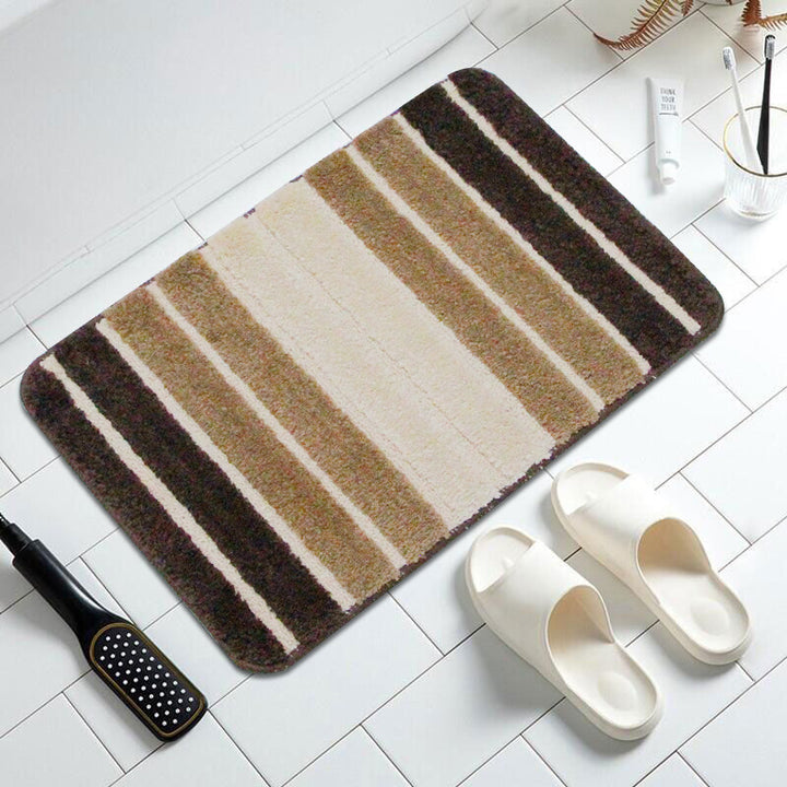 Plush Stripe Bath Mat Kalsten