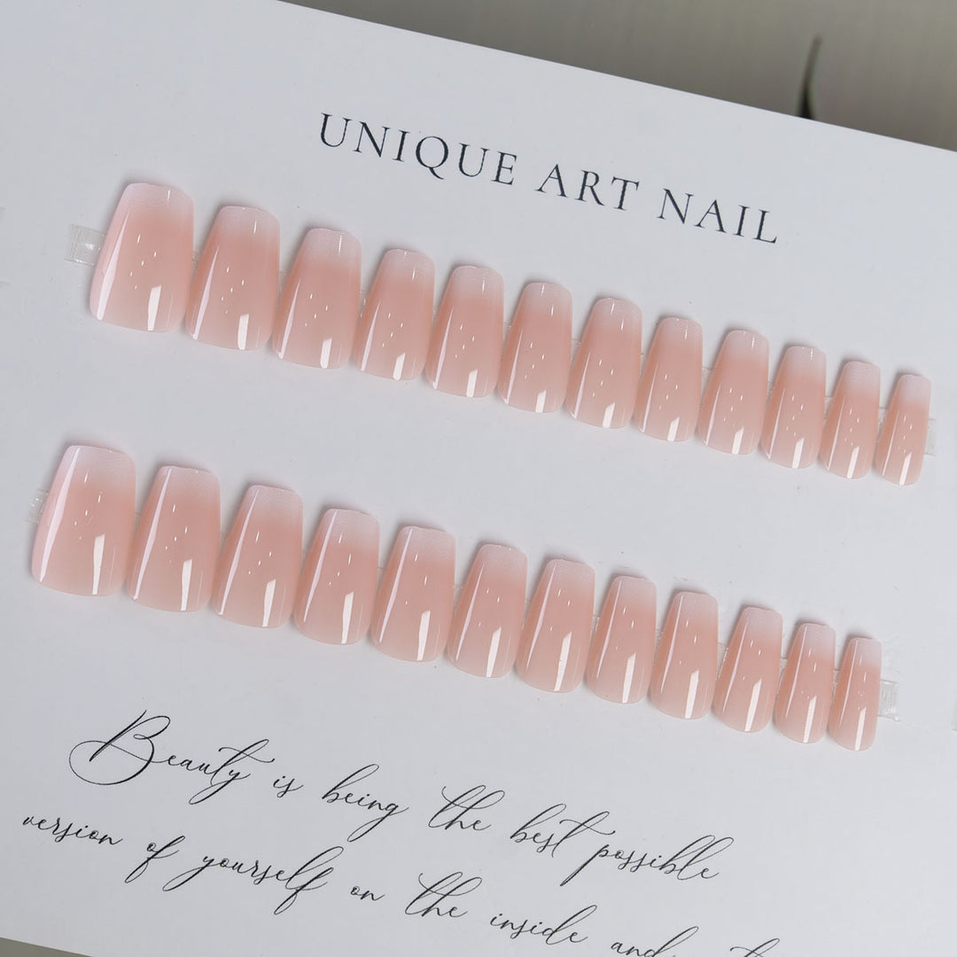 Premium Glossy French Tip Press-On Nails