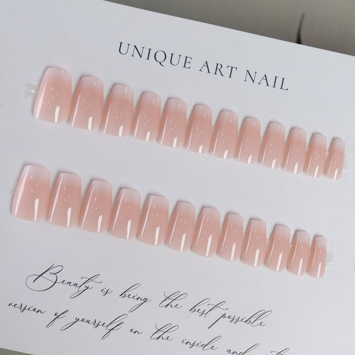 Premium Glossy French Tip Press-On Nails