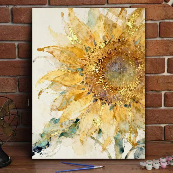 Elegant Sunflower Watercolor Canvas Art Kalsten