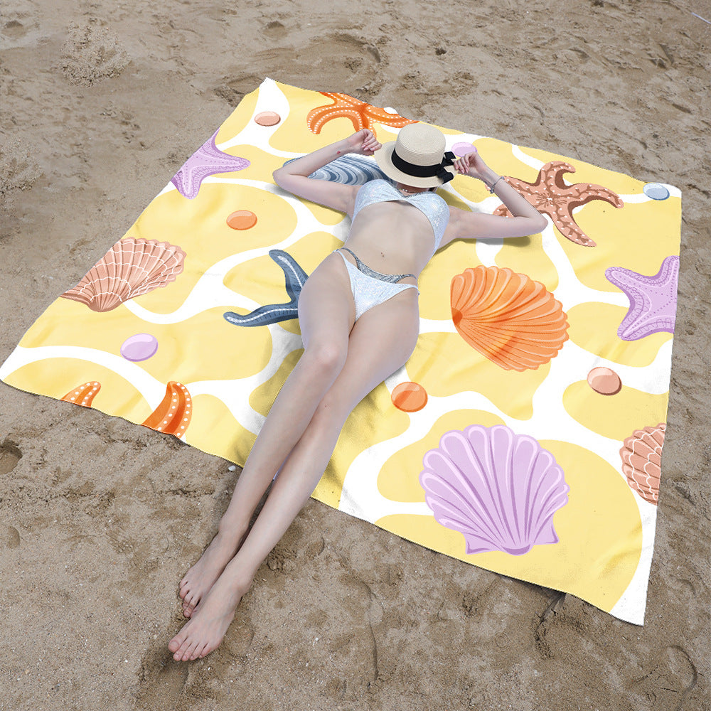 Beach blanket with colorful turtle pattern Kalsten