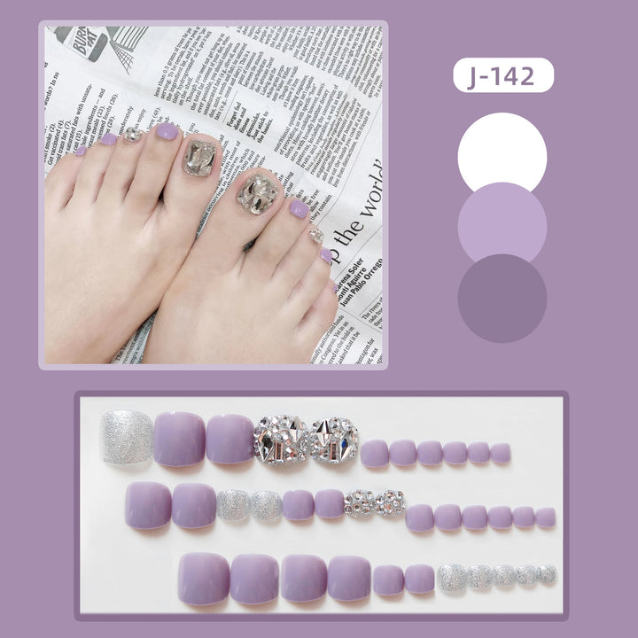 Glamorous Pedicure Press-On Toenail Set