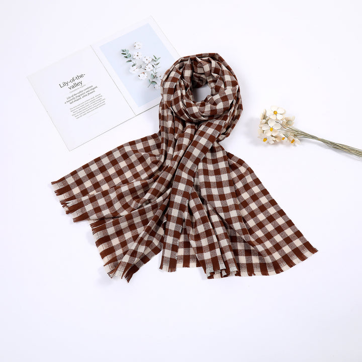 Ladies comfortable check scarf Kalsten