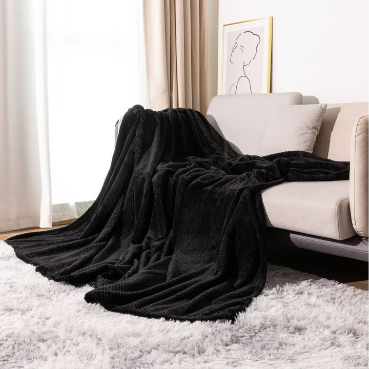 Luxurious Waffle Knit Throw Blanket