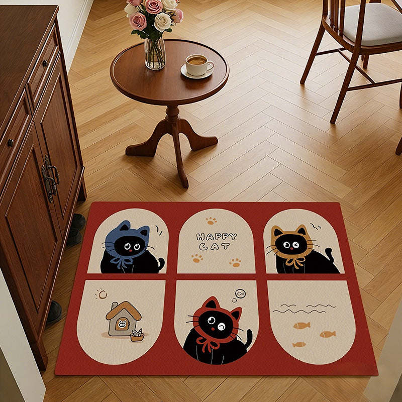 Orange-Themed Bathroom Mat Kalsten