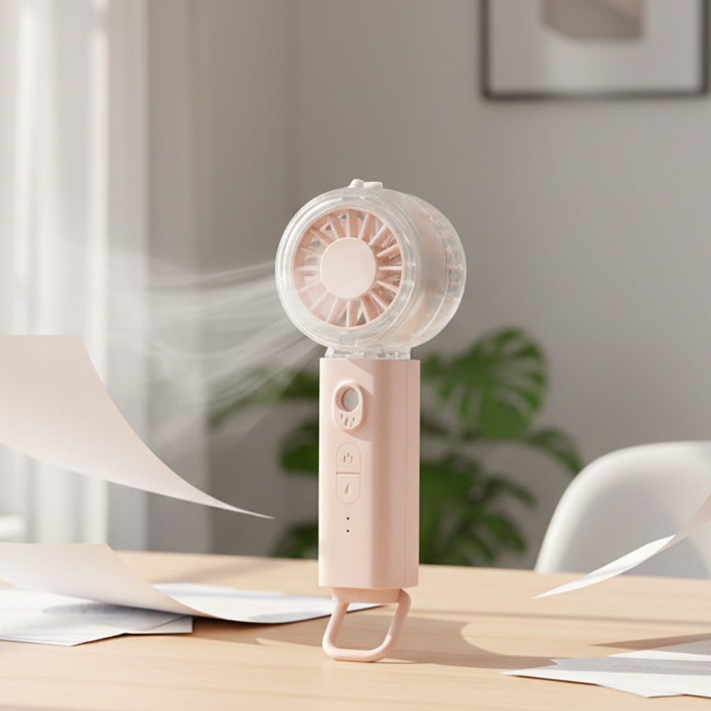 Unisex portable mini handheld fan with misting function and USB charging Kalsten