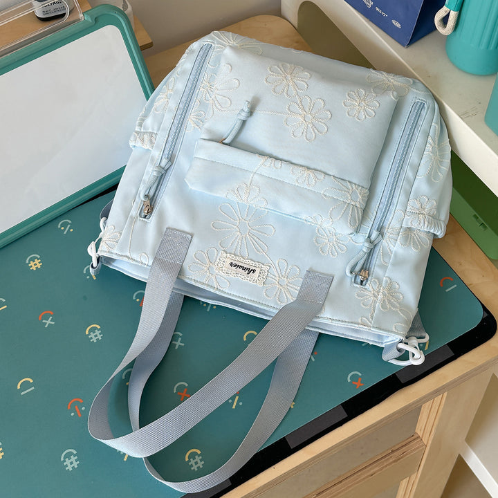 Embroidered Floral Patterned Backpack Kalsten