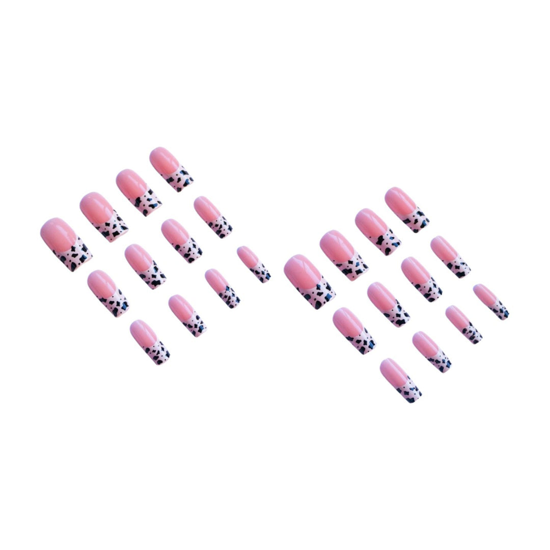 Cow Print Acrylic Nail Art Set