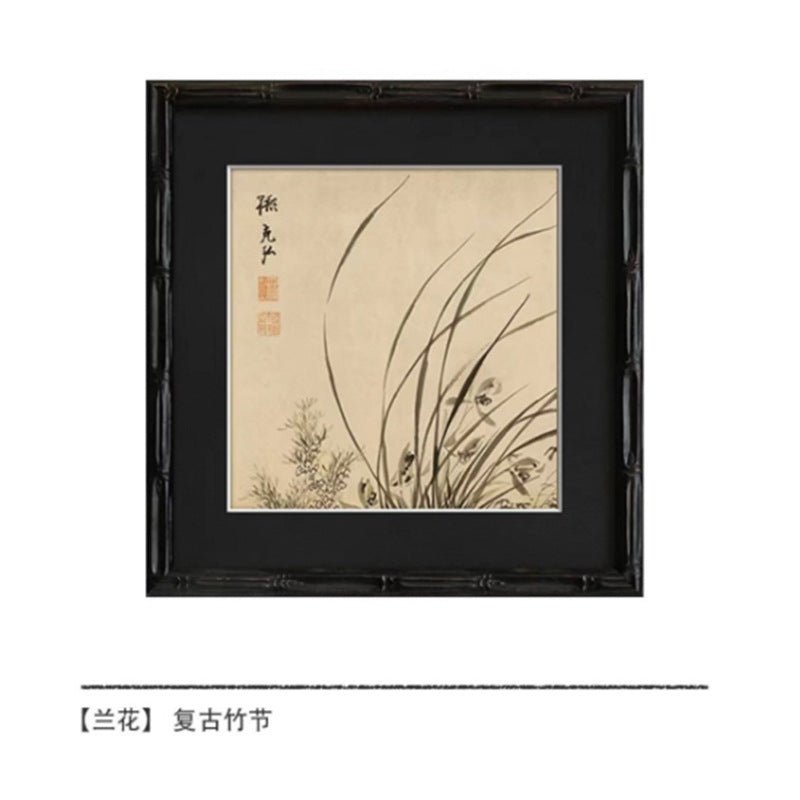 Elegant Framed Art with Traditional Botanical Illustration