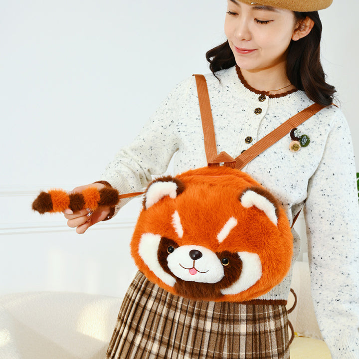 Plush Shoulder Bag with Cute Red Fox Design Kalsten