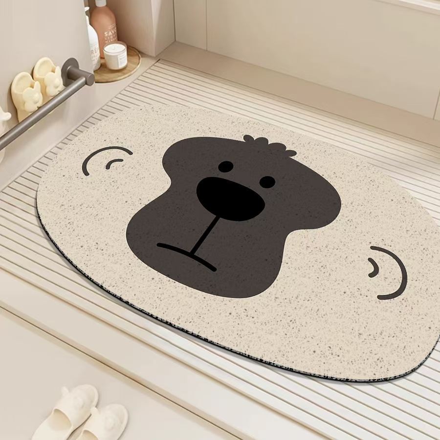Playful Animal Print Bath Mat Kalsten