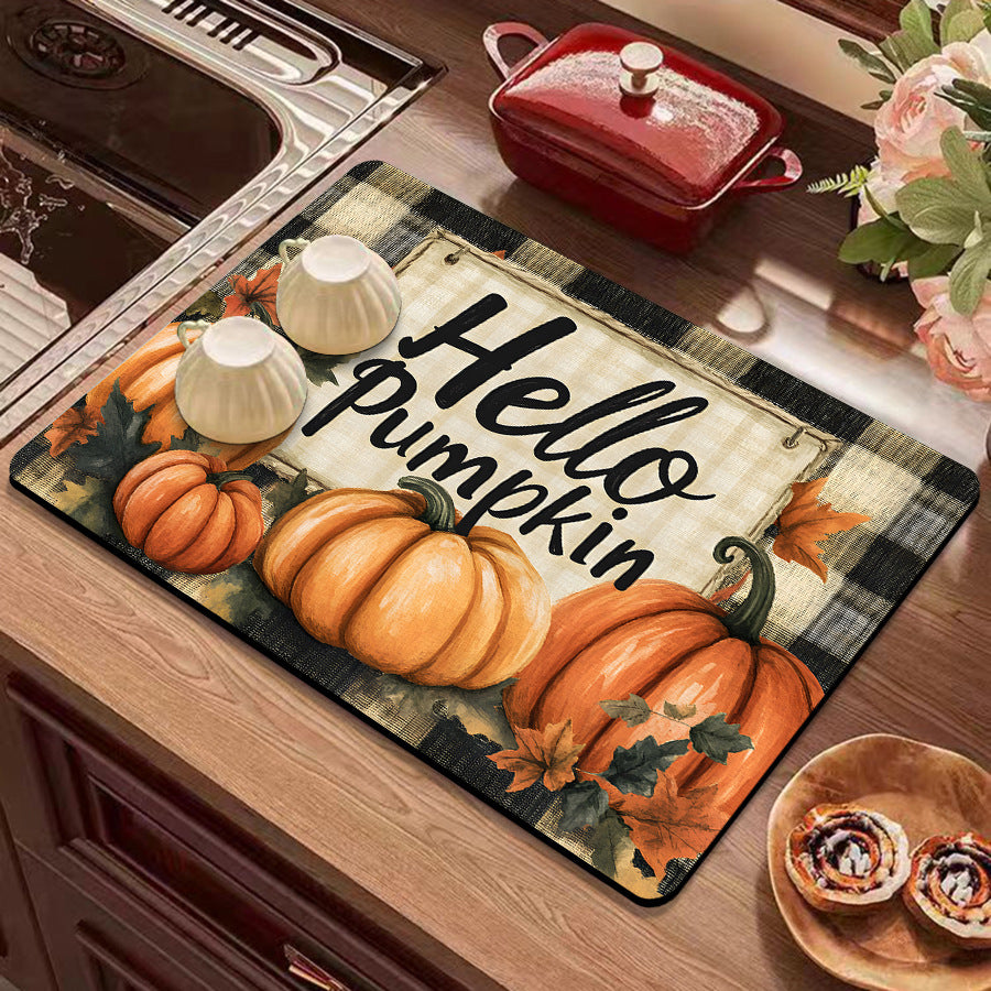 Festive Winter-Themed Kitchen Counter Mat Kalsten