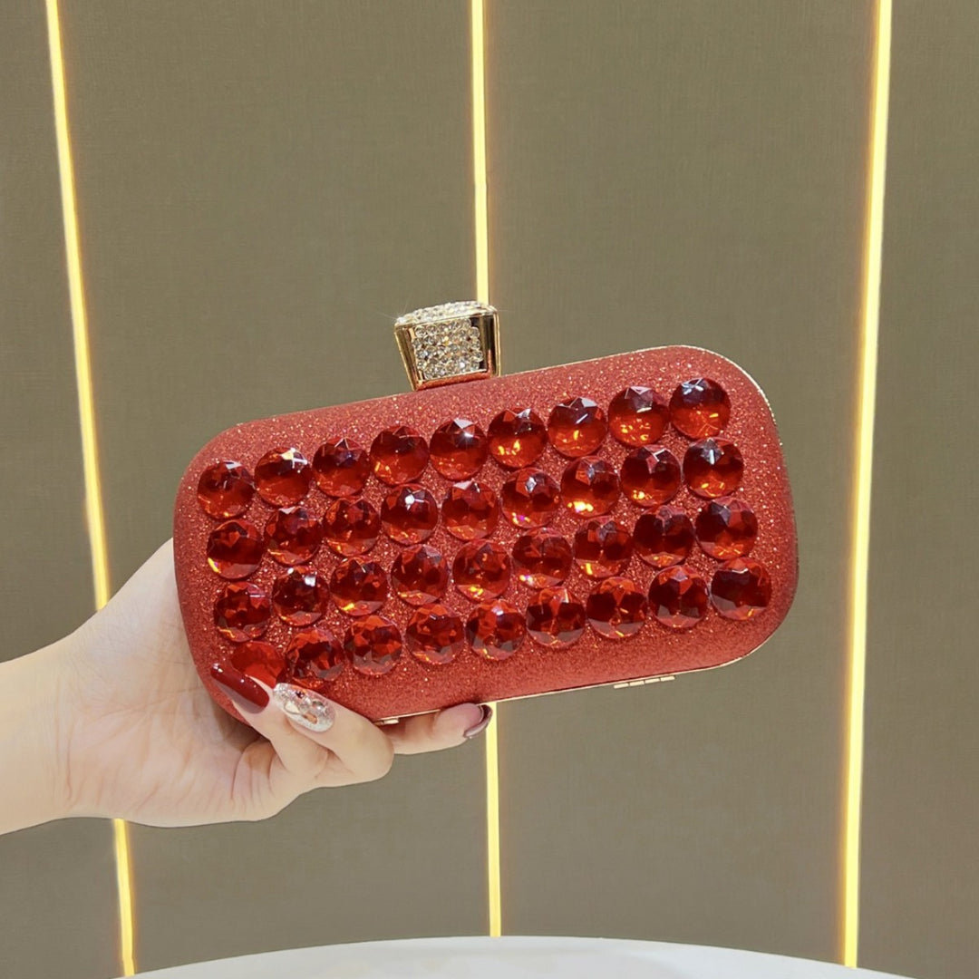 Gemstone-Embellished Clutch