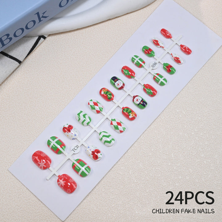 Children's Fun Holiday-Themed Fake Nail Set Kalsten