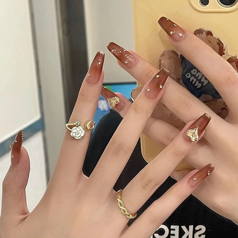 Glamorous Rhinestone-Embellished Press-On Nail Tips