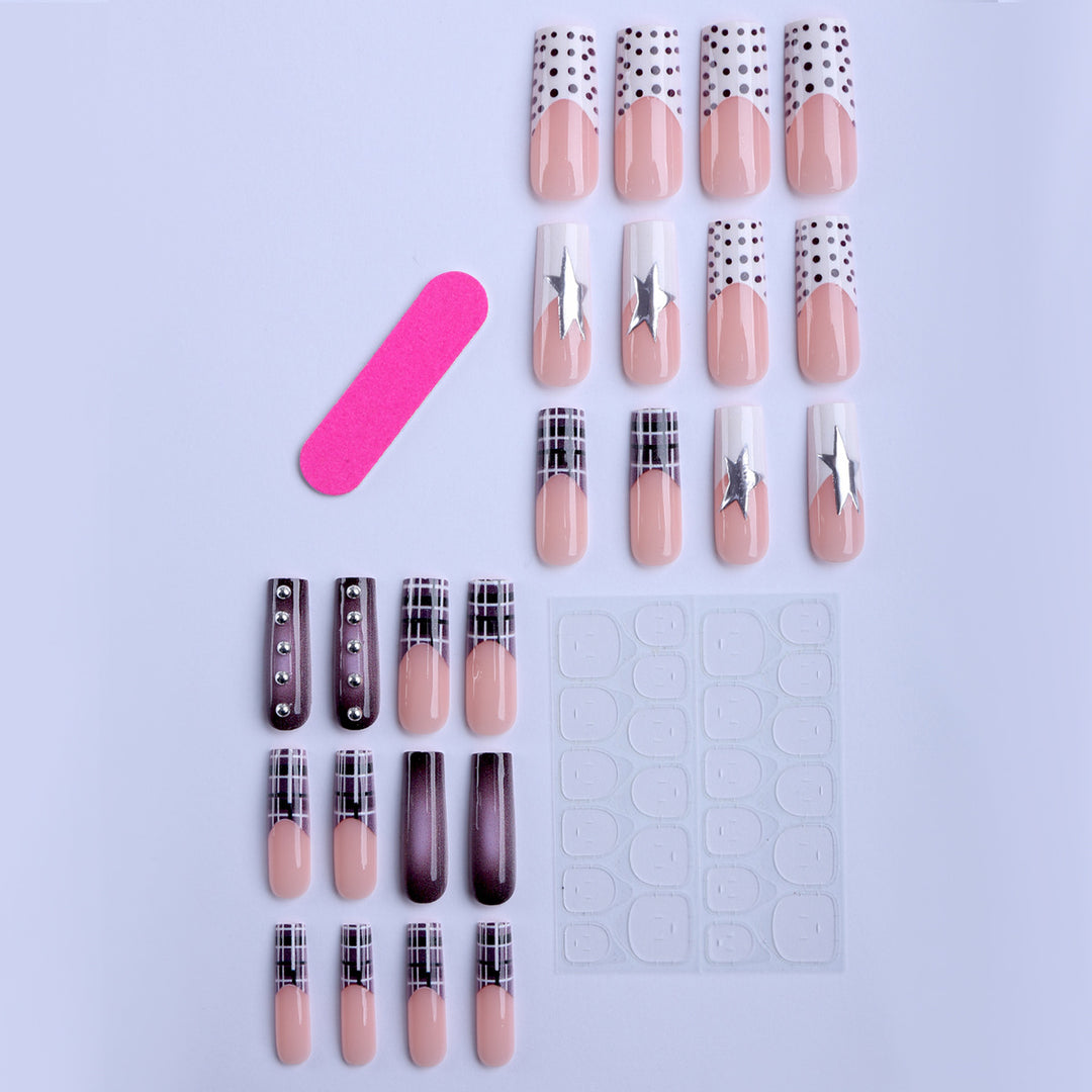 Artificial nails with elegant geometric design Kalsten