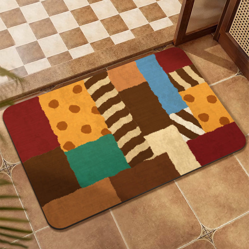 Colorful Patchwork Design Floor Mat Kalsten